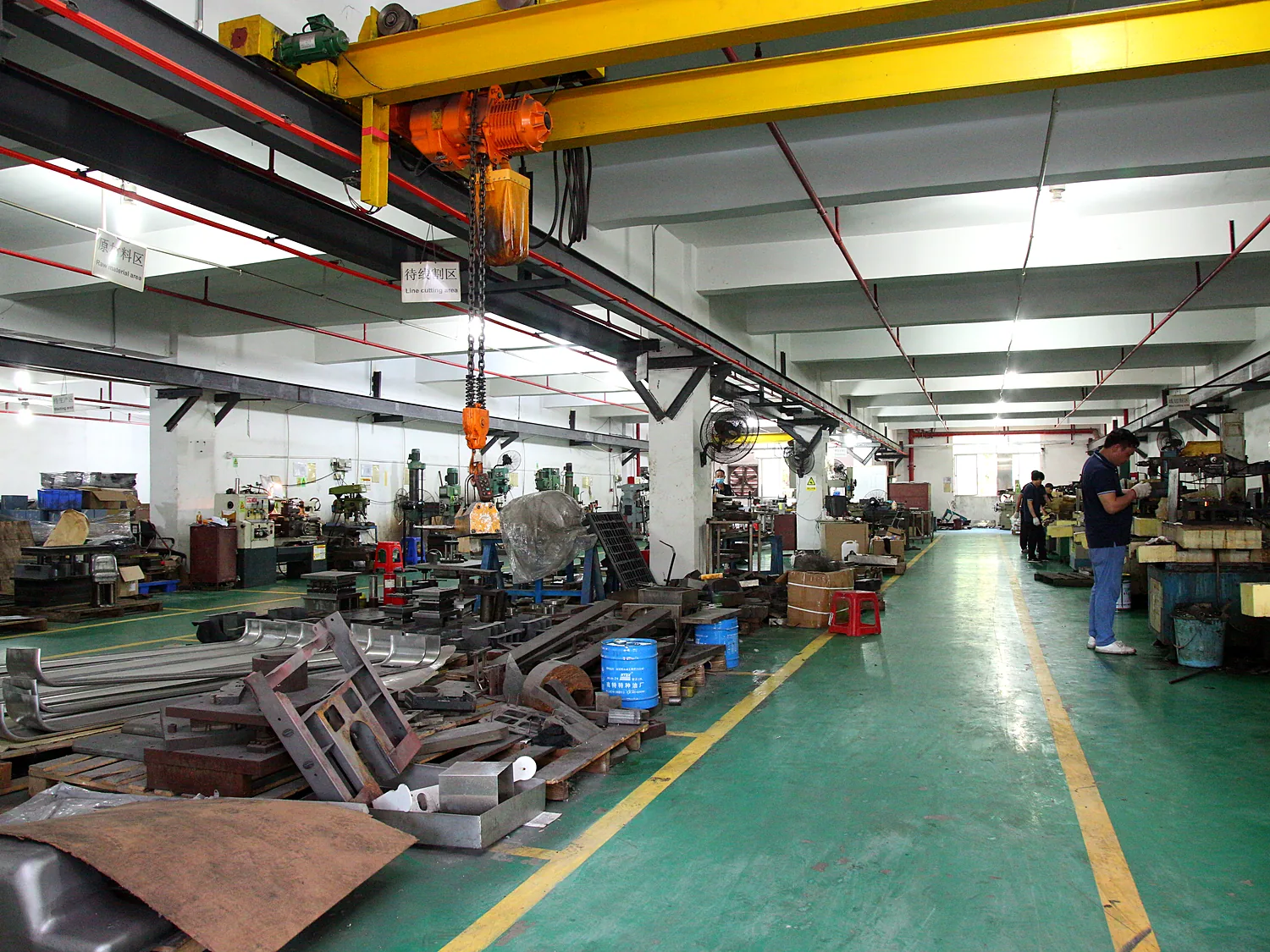 Overhead crane and press bay